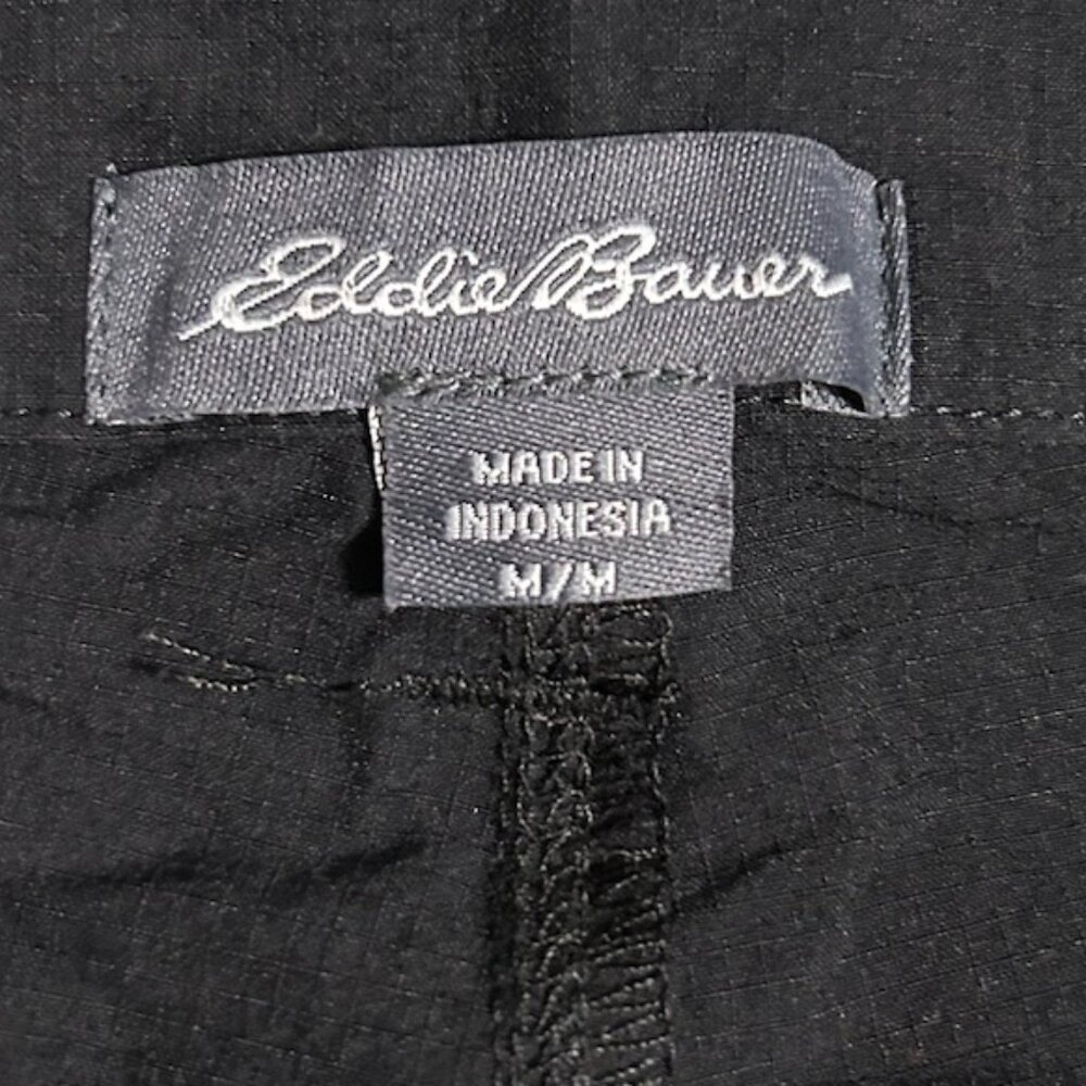 NWT Eddie Bauer Black Sky Ruched Hem Capris Women's Size M - Picture 10 of 11